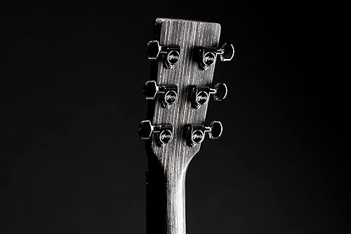 Miniatura 6 de Martin Guitars DX Johnny Cash Signature Edition - Guitarra acústica y eléctrica con bolsa de concierto, construcción HPL, trastes D-14 modificados,