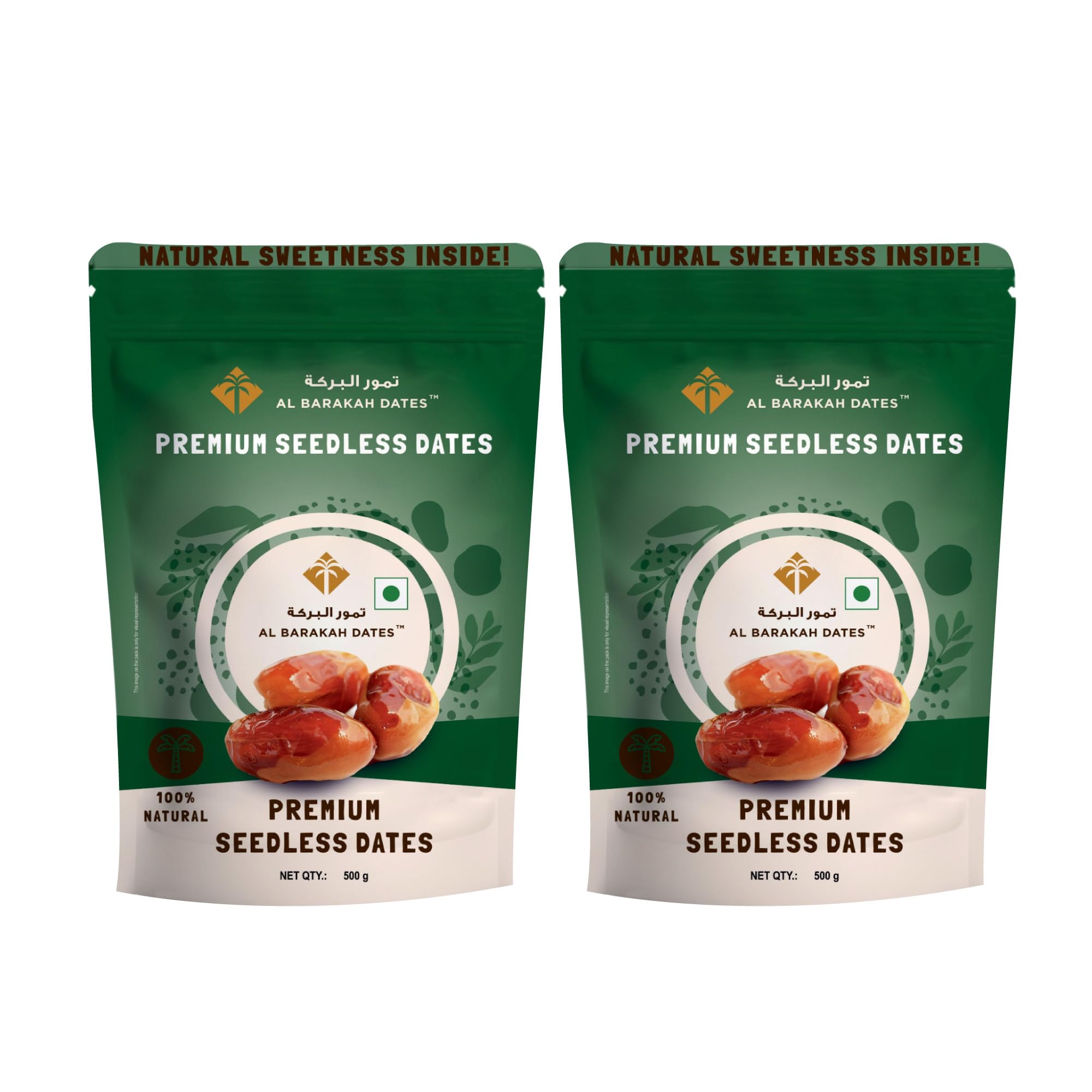 Al Barakah Premium Seedless Dates 1kg | 100% Natural, Soft & Juicy | No Added Sugar | Healthy Snack Rich in Fiber & Nutrients