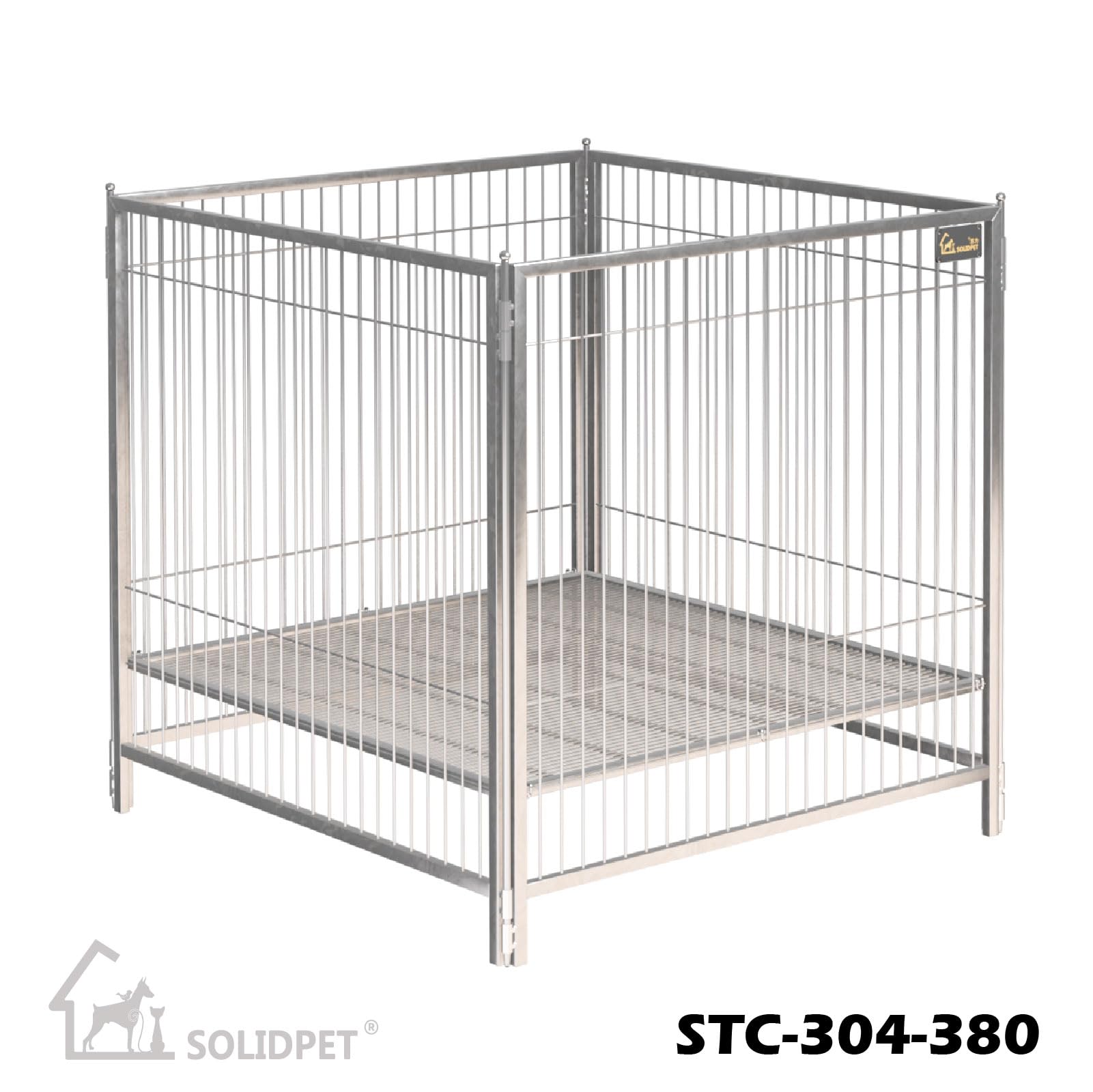 solidpet 304 Stainless Steel pet Multi-Functional Medium Running cage Sports Game Fence cage 8 Panels 3 Optional Bottom net 83lx28Wx30H