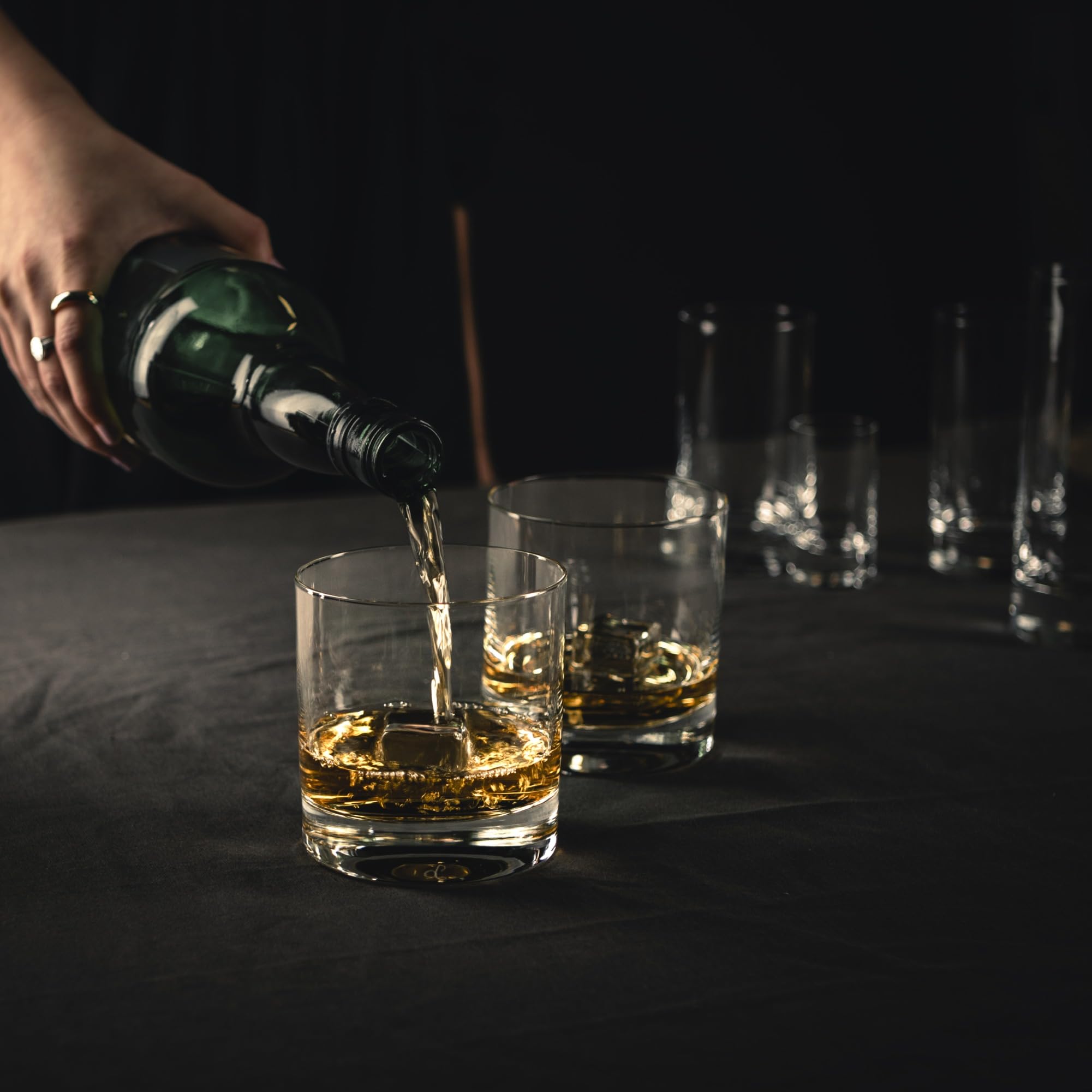 Zwiesel Glas Tavoro 122420 Lot de 4 grands verres à whisky en verre de haute qualité Hauteur 9,5 cm Diamètre 8,9 cm Volume 400 ml