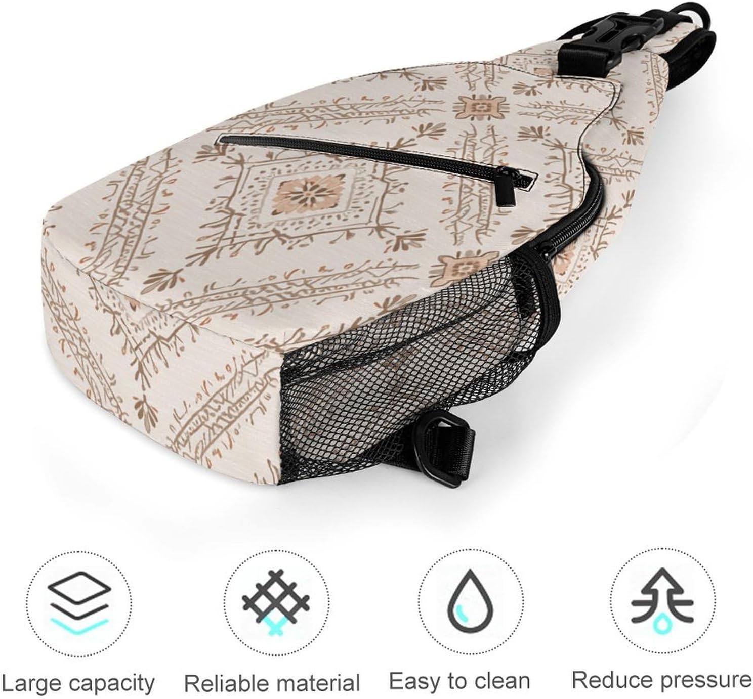 Fine Lines Sling Crossbody Bag Lightweight Chest Shoulder Backpack for Outdoor Sports