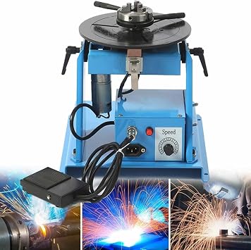Portable Welding positioner Turntable Machine 180 mm, Rotating Welding positioner Turntable, 2-20 RPM Adjustable Speed