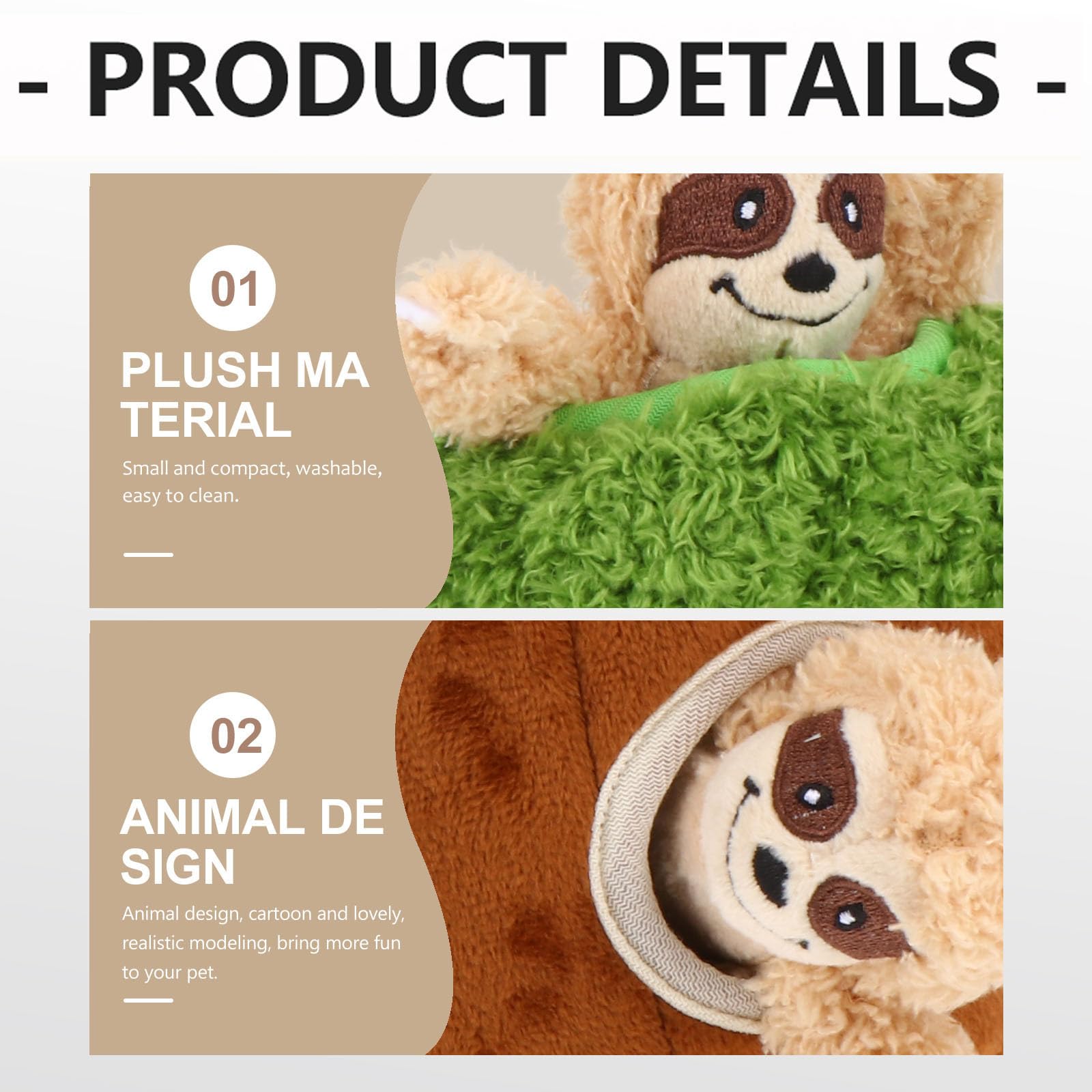 Giocattoli per Cani in Peluche 4 Pezzi Suono a Scricchiolio, Giochi da Masticare a Forma di Animali per Attività di Nascondino e Compagnia per Animali Domestici