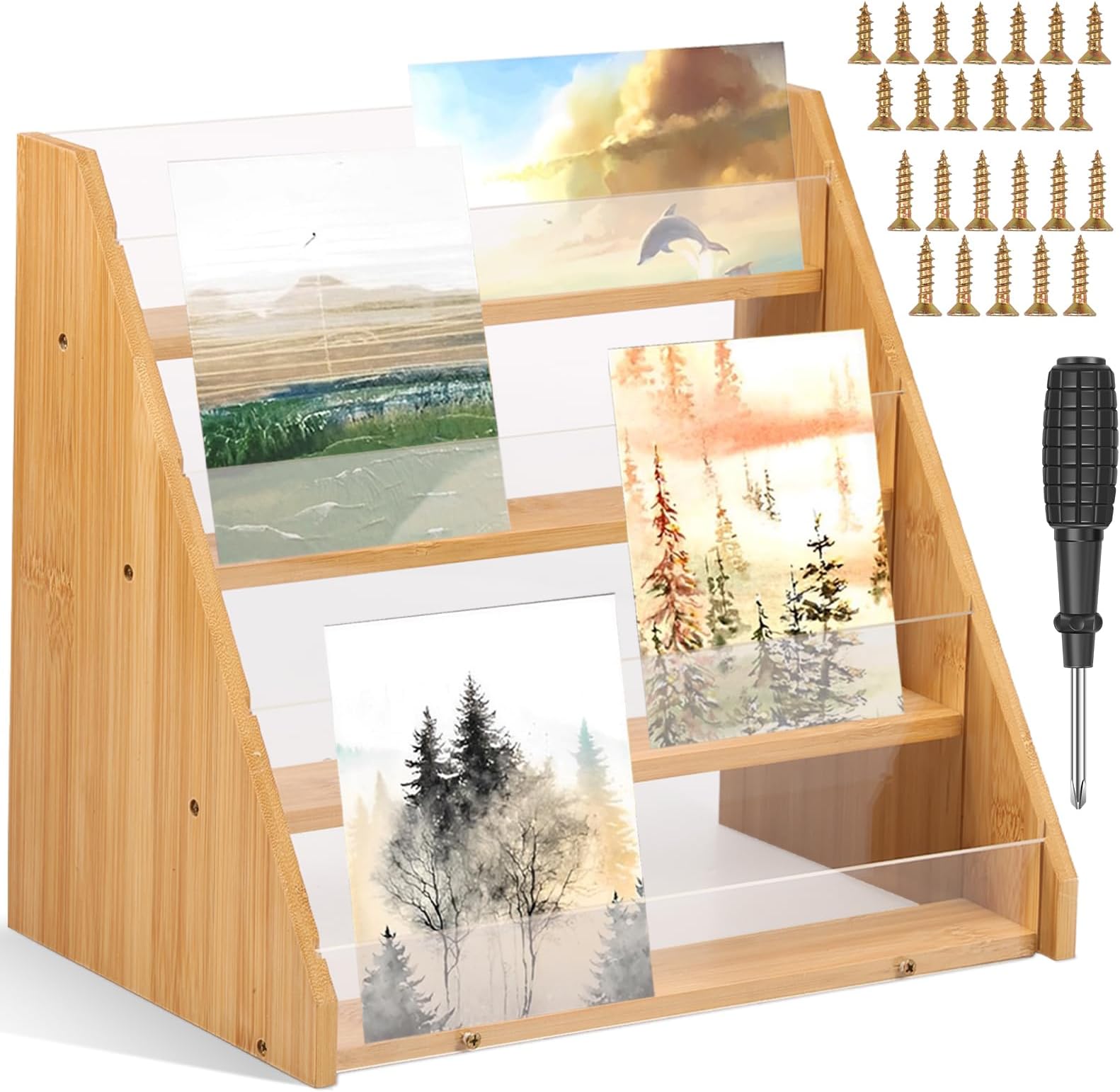 MEEDEN Folding Art Print Rack - Beechwood Art Storage Rack - Artist ...