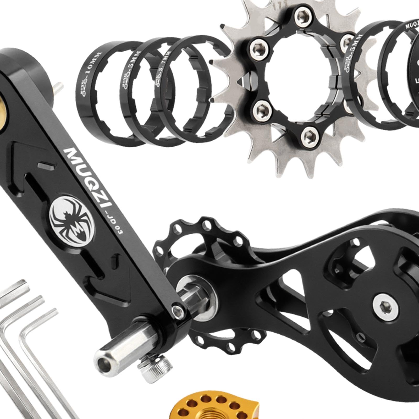 harayaa Kit di Conversione Completo per Mountain Bike, con Chiave, Lega di Alluminio, Kit di Riparazione Cassetta, Regolatore di Coppia, Tenditori