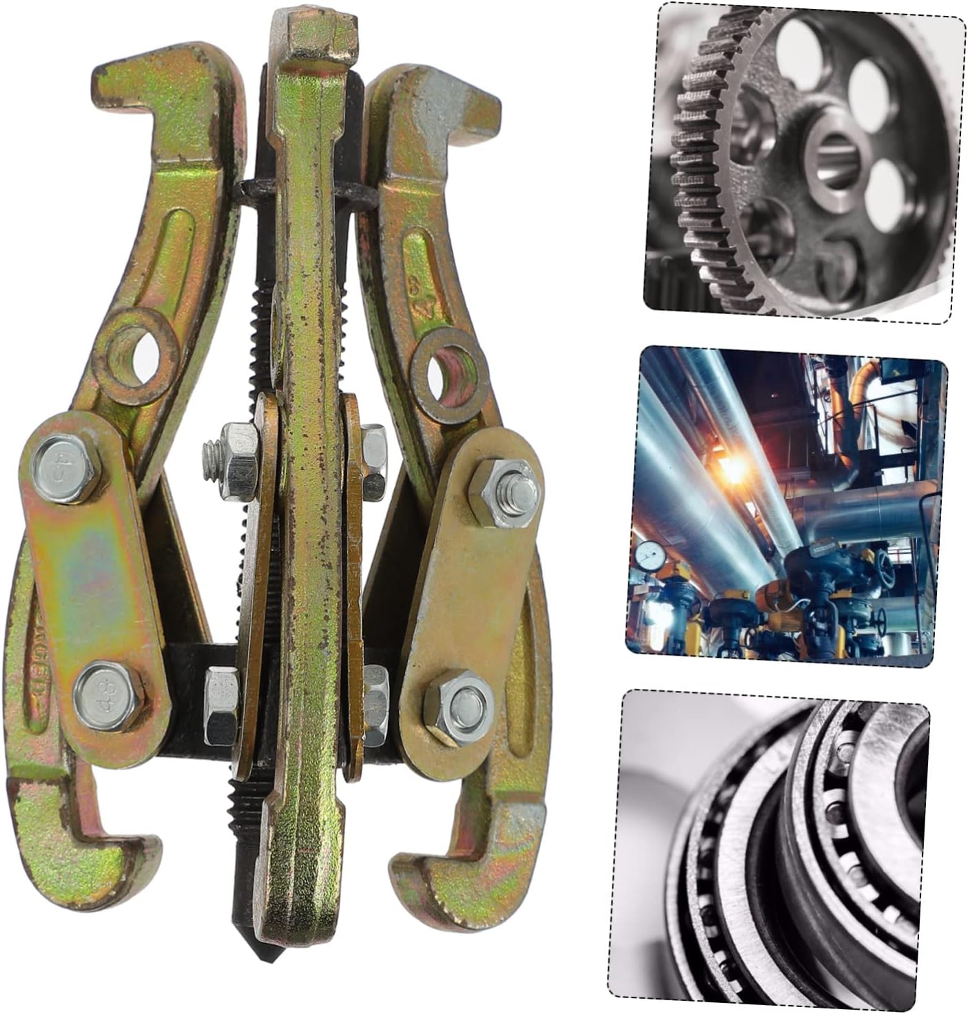1Pc Three Jaw Bearing Puller Tool Durable Gear Puller for Efficient Bearing Removal Convenient for Auto Repair and Maintenance Random Color
