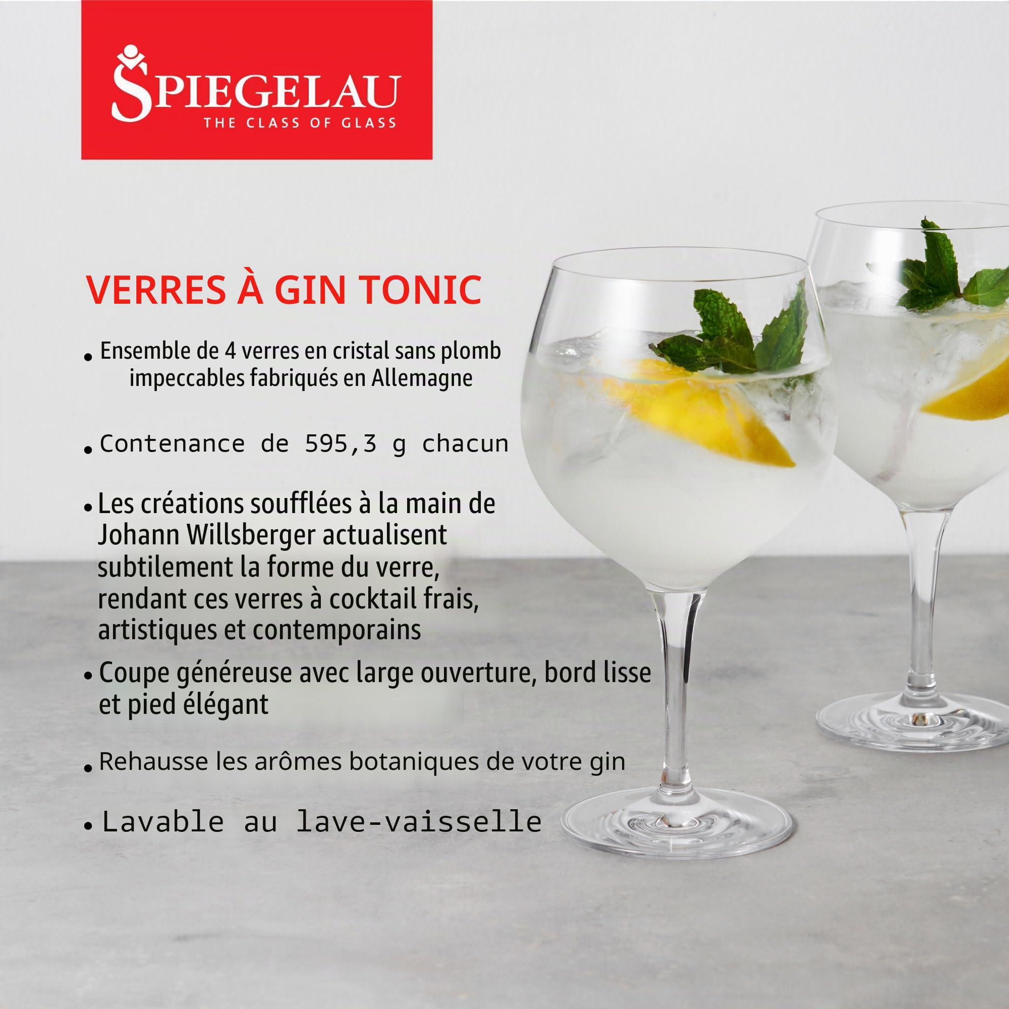 Verre en Cristal Spiegelau and Nachtmann, « Special Glasses », Verre, Transparent, 4 Verres
