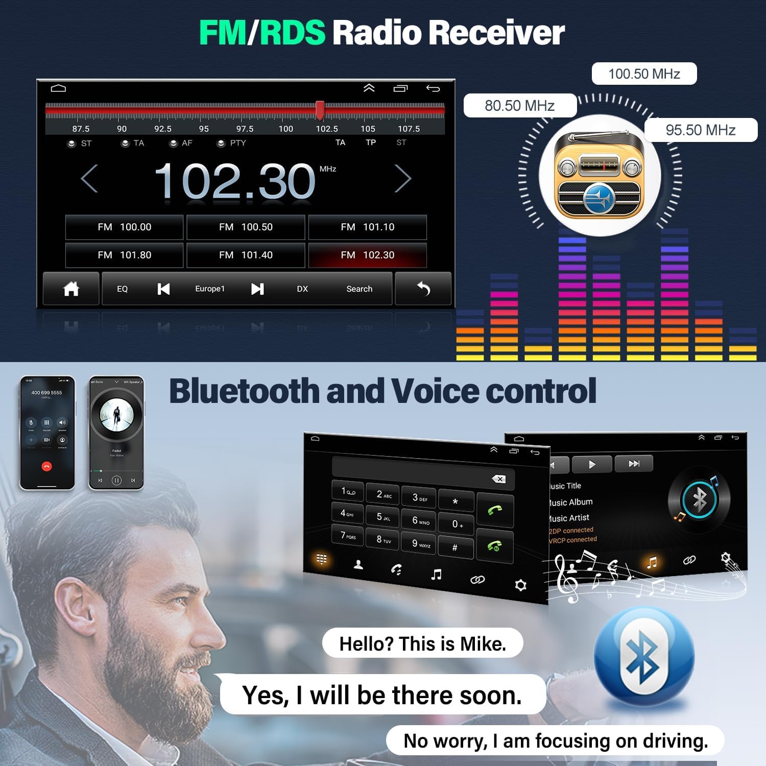 10'' Radio Samochodowe Android 15 Do Ni-ssan Sentra Sylphy B17 2013-2018 Z Ekranem Dotykowym Radio Z Bezprzewodowym CarPlay Android Auto GPS Bluetooth WiFi FM RDS SWC Kamerą Cofania(Size:8Core 4+32G)