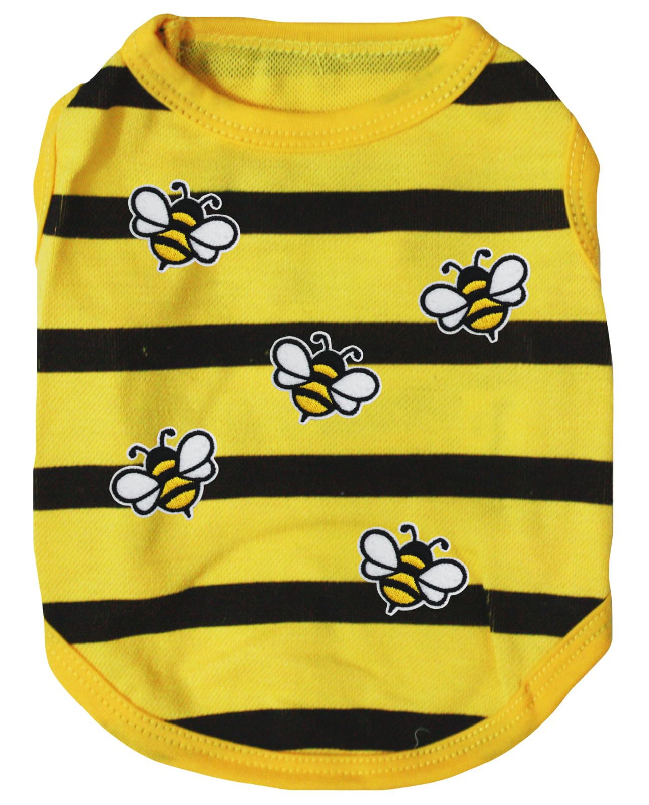 Chemise pour chien rayures jaunes pour éviter les poils partout