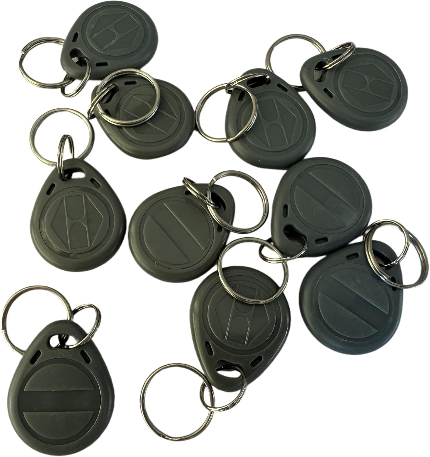 YARONGTECH-125khz rewritable T5577 RFID keyfobs/tag for Hotel key-10pcs (Grey)