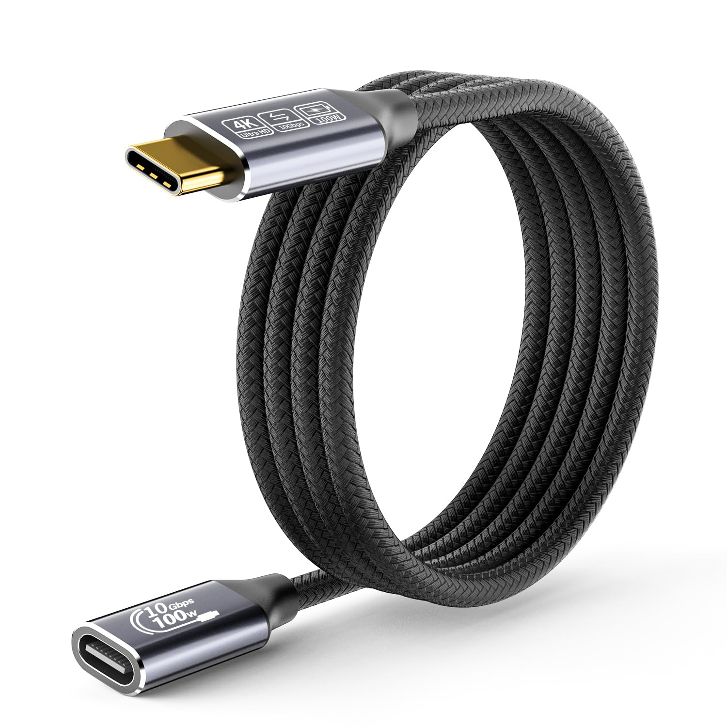 CAKOBLE USB C Verlängerungskabel 3M, Buchse auf Stecker, Unterstützt USB C 3.2 10Gpbs/100W und 4K@60Hz Mit iPhone 16/15 Pro Max, MacBook Pro, Samsung Galaxy S24/S23