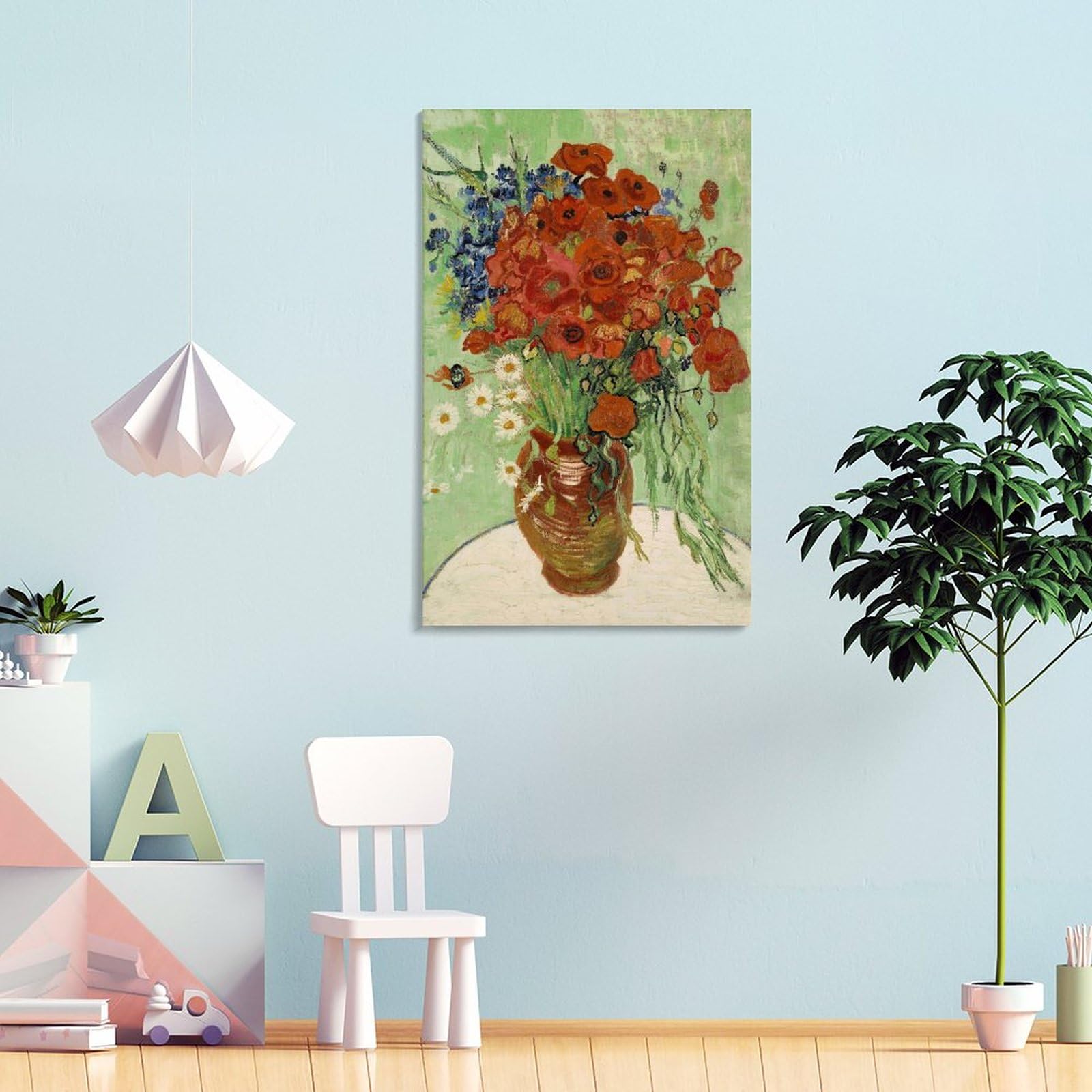 手書き油絵 ゴッホ 赤いヒナゲシとヒナギク 額付 絵画 インテリア 油彩画 Amazon.co.jp: 手書き油絵 ゴッホ 赤いヒナゲシとヒナギク 額付 絵画