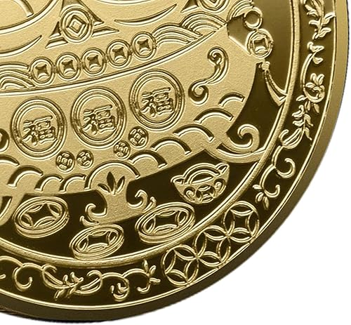 Miniatura 5 de Monedas de conejo de año nuevo chino 2023 decoración de año del conejo del zodiaco chino para dinero felicidad buena suerte salud riqueza paz