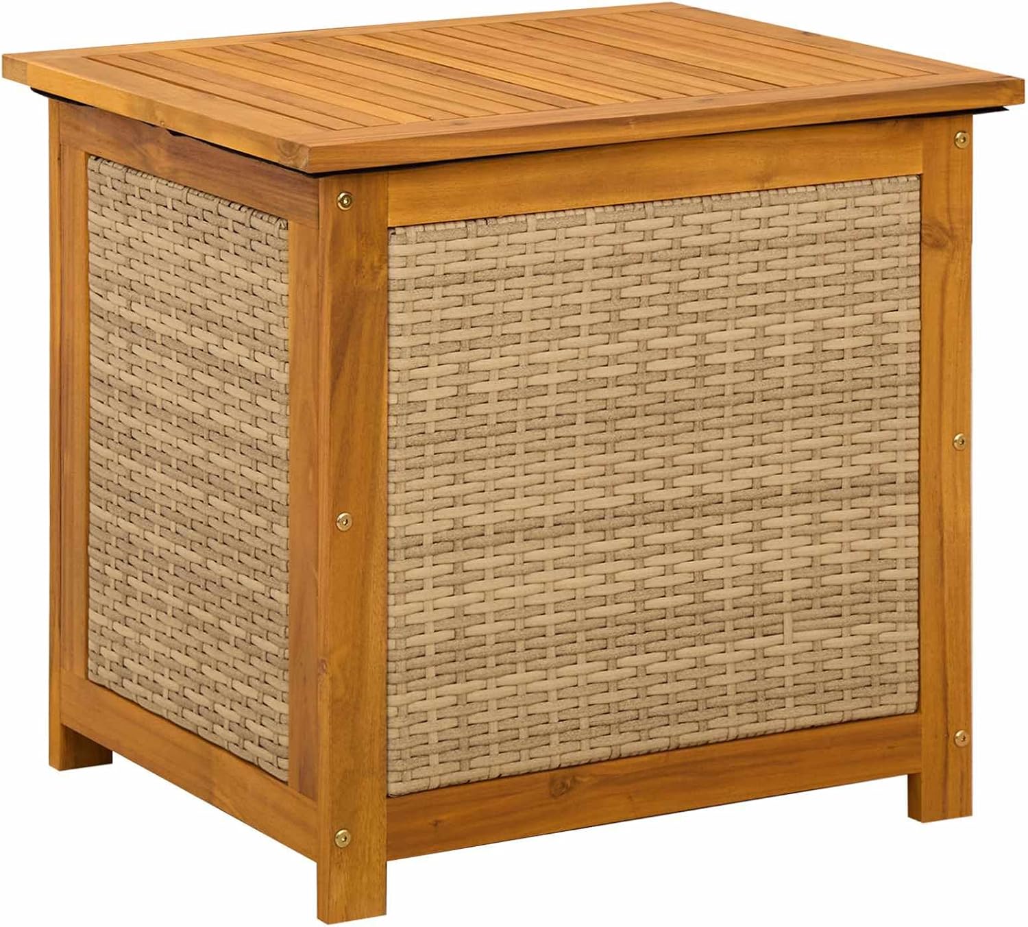 Garden Storage Box 185 L Solid Acacia Wood Beige