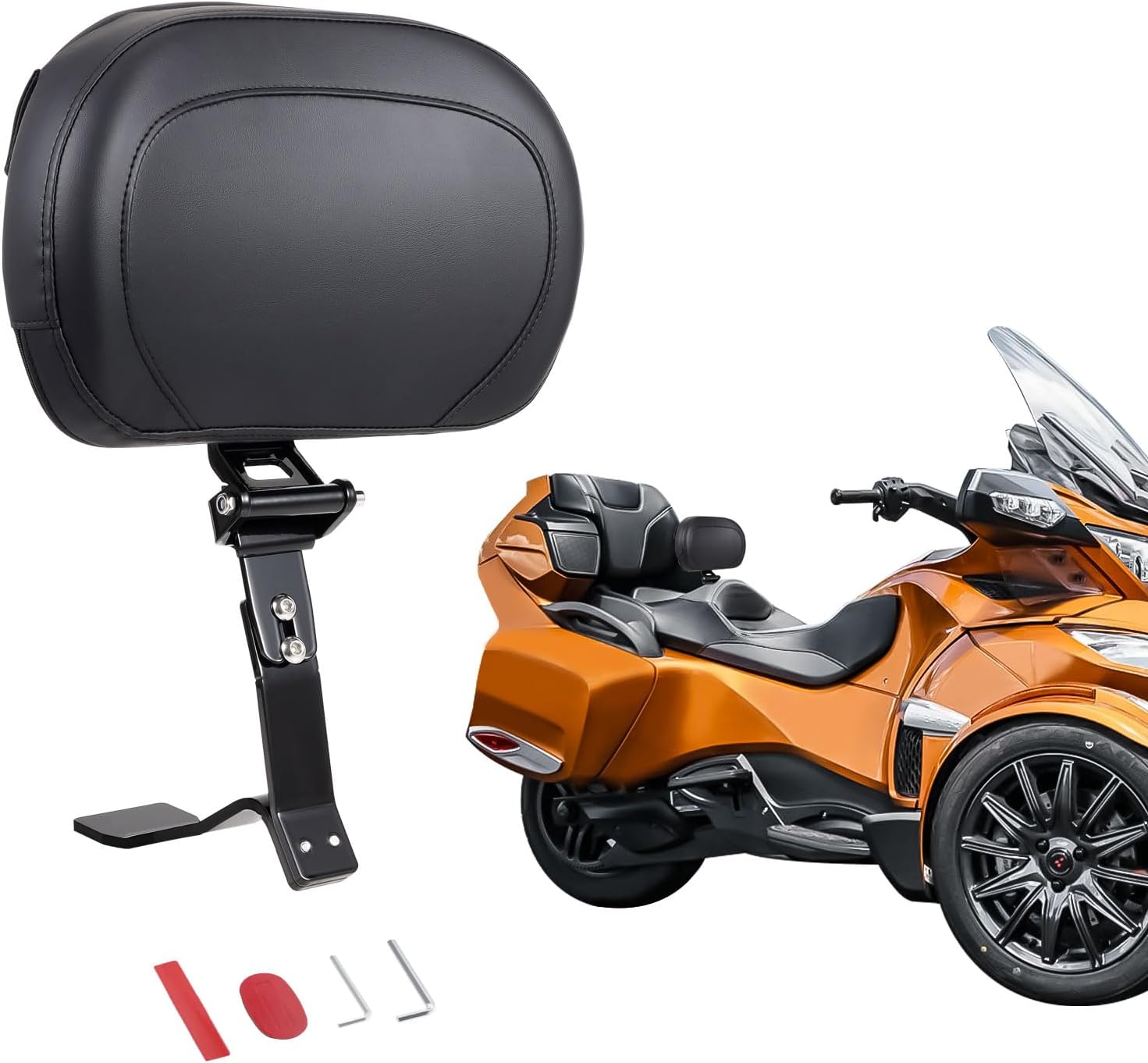 Kiawnia Adjustable Driver Backrest Rider Backrest Mount Kit Compatible