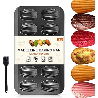 OAMCEG Madeleines 1 Piece 12 Cavity Madeleine Mould Carbon Steel