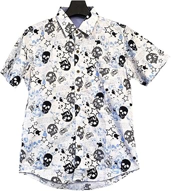 Camisa Hawaiana - Manga Corta - Estampado Calavera - Rock ...