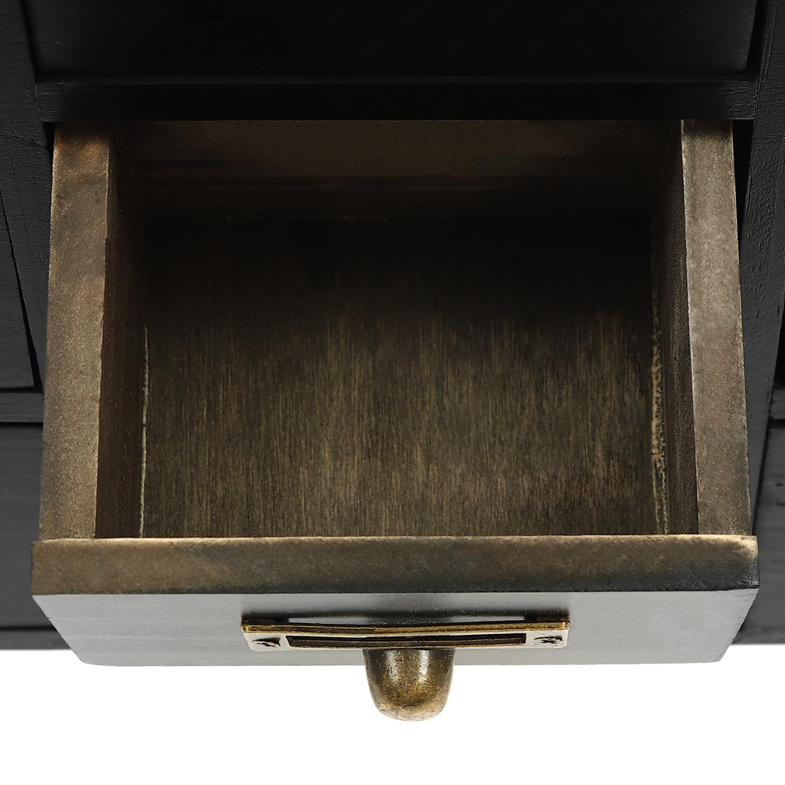 Organizador de Literatura, catálogo de Tarjetas, cajón, botiquín con 9 cajones, Mueble para Manualidades, Medicina, joyería, Maquillaje (Mueble de Almacenamiento Negro de 9 cajones
