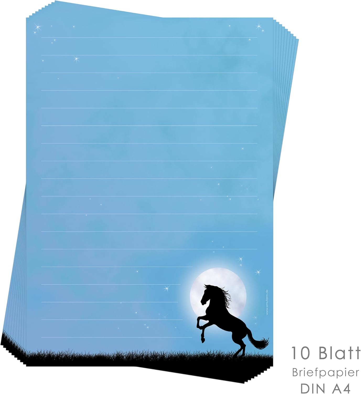 Cute Ruled Letter Paper Mix Pack 5 x 10 Sheets of A4 for KidsWriting