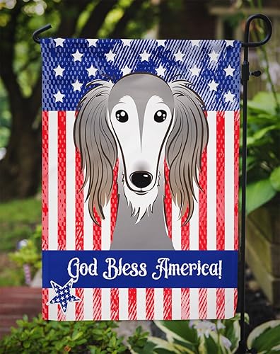Vista 397 de Caroline's Treasures BB2171GF American Flag and Border Collie Garden Flag Mailbox Flag Decorative Yard Flag Banner Outside Patio Artwork Yard Flower