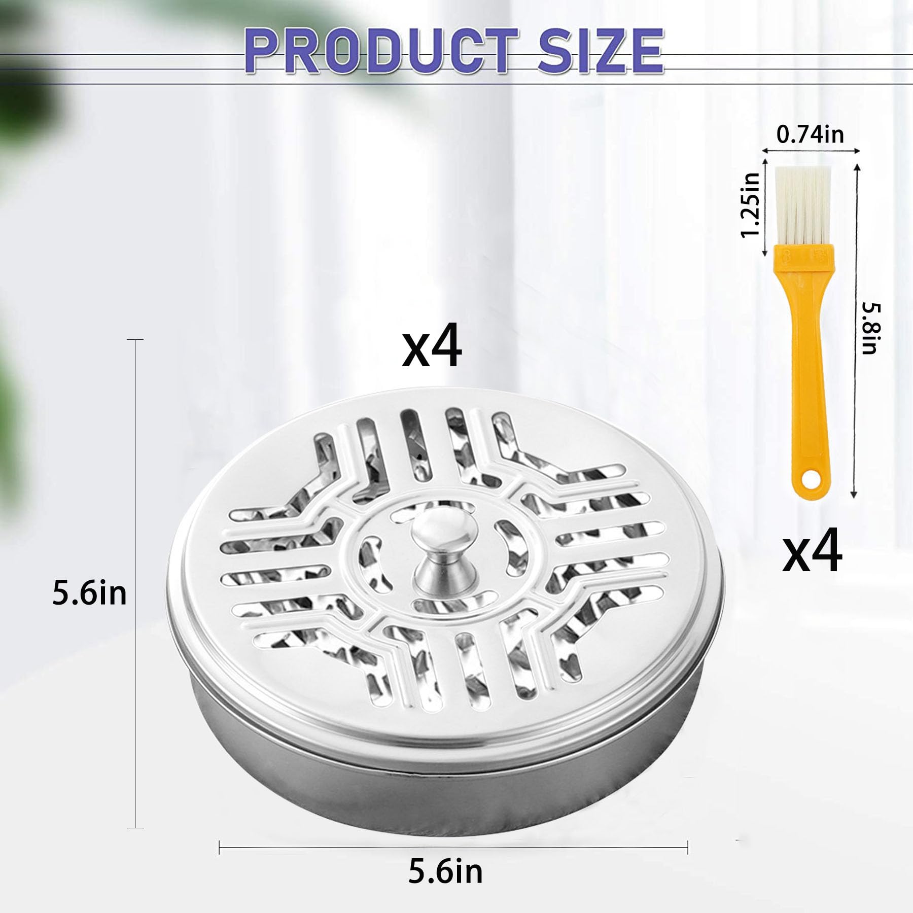 4pcs Porta Spirali Antizanzare Bruciatore di incenso,incenso Porta Bobine per zanzare,Bobina di Zanzara,Scatola Della Bobina Della Zanzara,Incenso Tondo con Coperchio e Maniglia,Porta Zampirone Metall