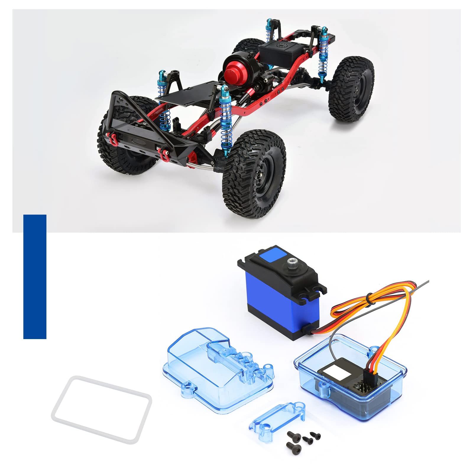 Create idea 2 Set Scatola Ricevitore ESC Trasparente Impermeabile Custodia Antipolvere Protezione per Il Controllo della velocità Elettrica Scatola Sigillata con Viti per 1/10 1/8 HSP RC Crawler