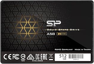 SP Silicon Power Ace A58 512GB 2.5 Inch SATA III SSD, 3D NAND with SLC Cache, Up to 500MB/s, Internal Solid State Drive for Desktop Laptop Computer