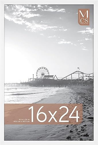 MCS Gallery Foundation - Marco de póster, marco de fotos para arte de pared, blanco, 16 x 24 pulgadas, individual
