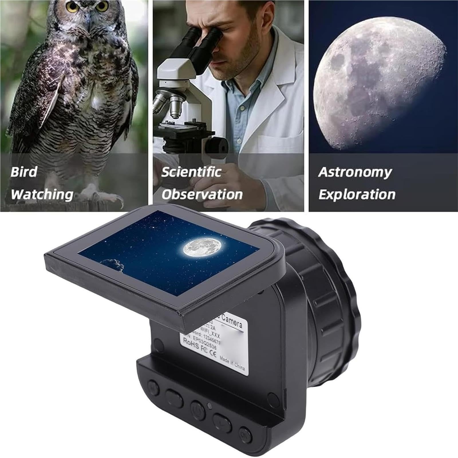 Cámara Telescópica Inalámbrica, Ocular Electrónico Telescopio 4K