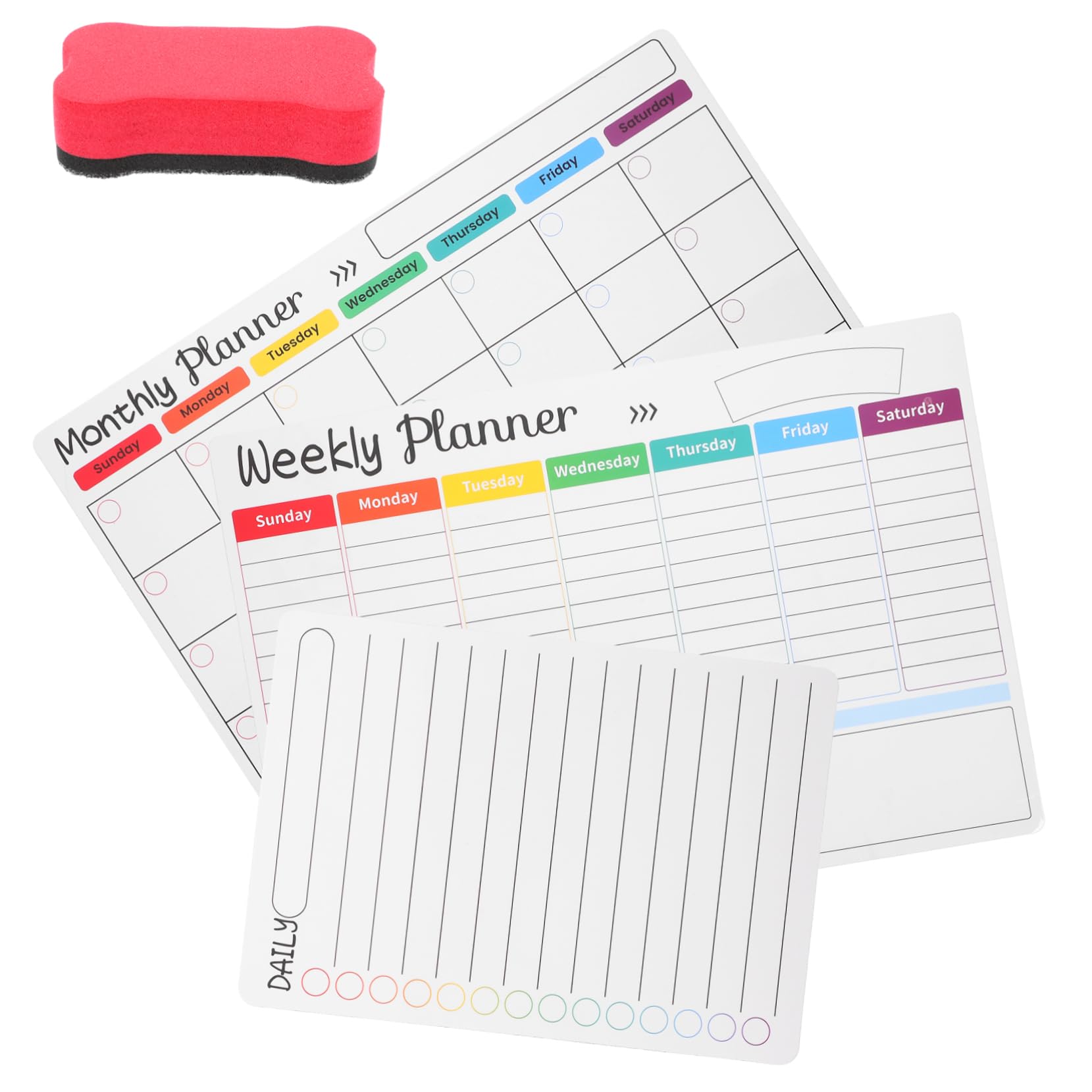 Lurrose 3 Set Bacheca Magnetica Per Frigorifero Piano Frigo Lavagna Magnetica Per Pareti Agenda Settimanale Frigo Magnetico Lavagna Magnetica Per Parete Piccole Lavagne a Secco Plastica