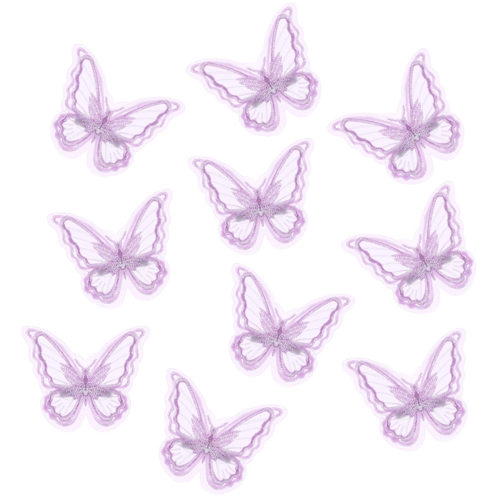 Dimeho 10 Stück Schmetterling Haarklammer, Süße Haarnadel aus Spitze, Mini Haarspangen, Butterfly Hair Clips, Haarstyling Accessoires für Party Festival (Lila)