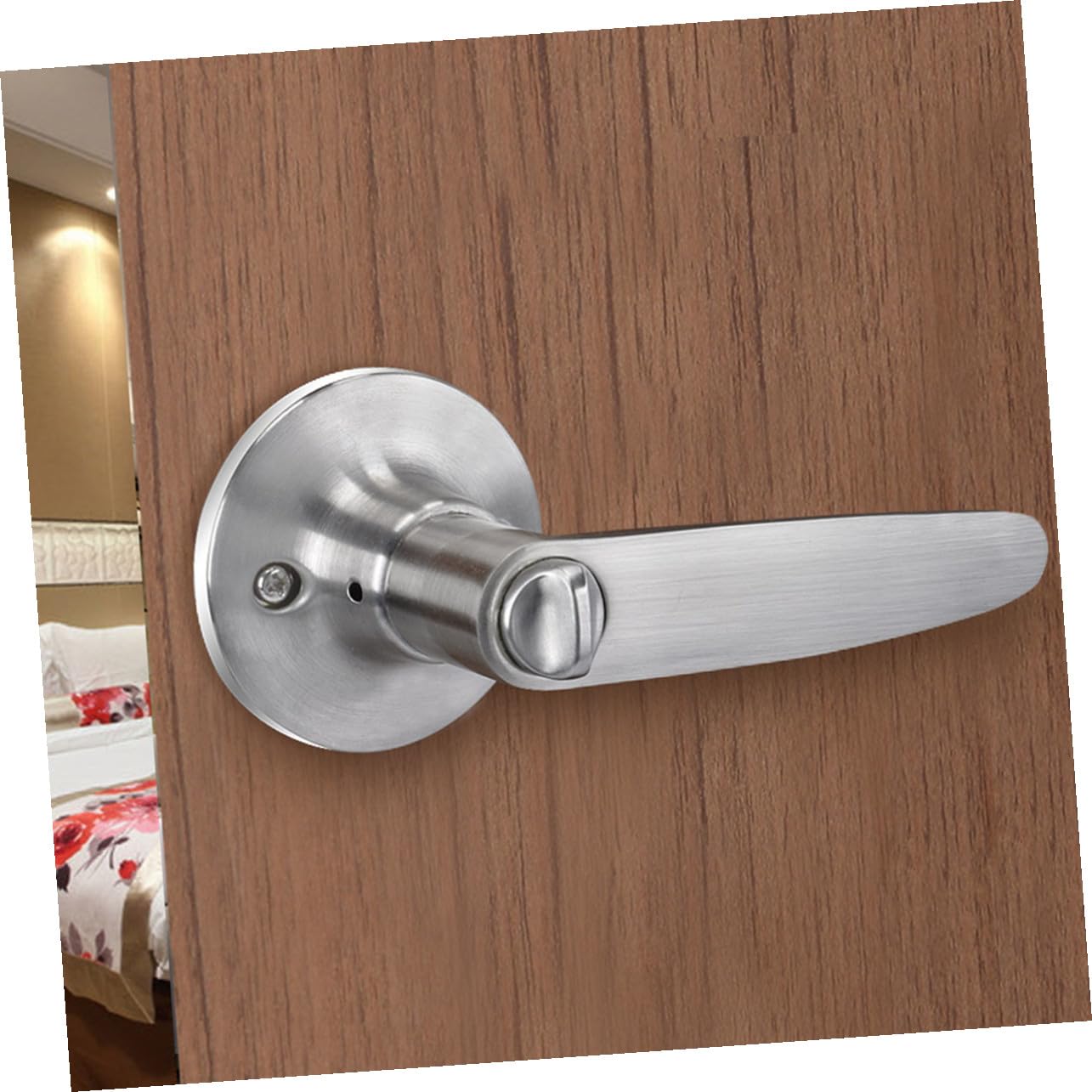 Cerradura para Puerta Interior de Tres Barras Antirrobo y Resistente al Óxido Accesorio Práctico para Seguridad Habitaciones y Baños Fácil de Limpiar y Duradera