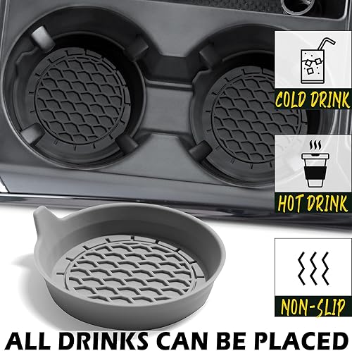 Miniatura 4 de Portavasos para auto, paquete de 6 unidades, antideslizantes, universales, accesorios interiores de automóvil para hombres y mujeres, portavasos de