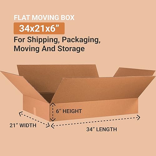 Miniatura 6 de AVIDITI Cajas de envío medianas 28 pulgadas de largo x 24 pulgadas de ancho x 6 pulgadas de alto, paquete de 10 cajas de cartón corrugado para