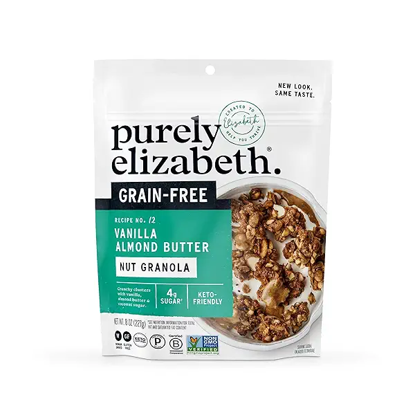 Purely Elizabeth, Granola Vanilla Almond Butter MCT Grain Free, 8 Ounce 1