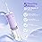 Water Flosser Mini Cordless Portable: 5 Modes Water Dental Floss with Telescopic Water Tank, 6 Tips, IPX7 Waterproof Oral Irrigator for Teeth Cleaning Gums,Orthodontic,Braces Dental Care (Purple)