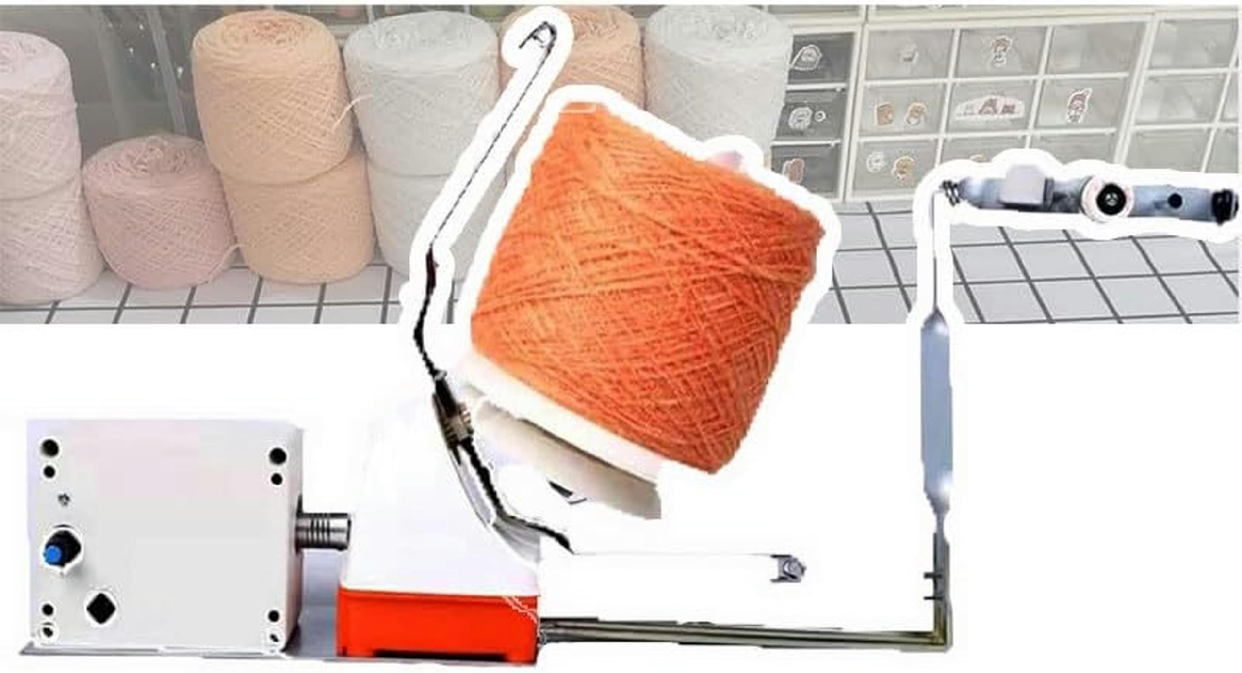 Enrouleur de fil automatique électrique pour pelotes de crochet et tricot de 500g