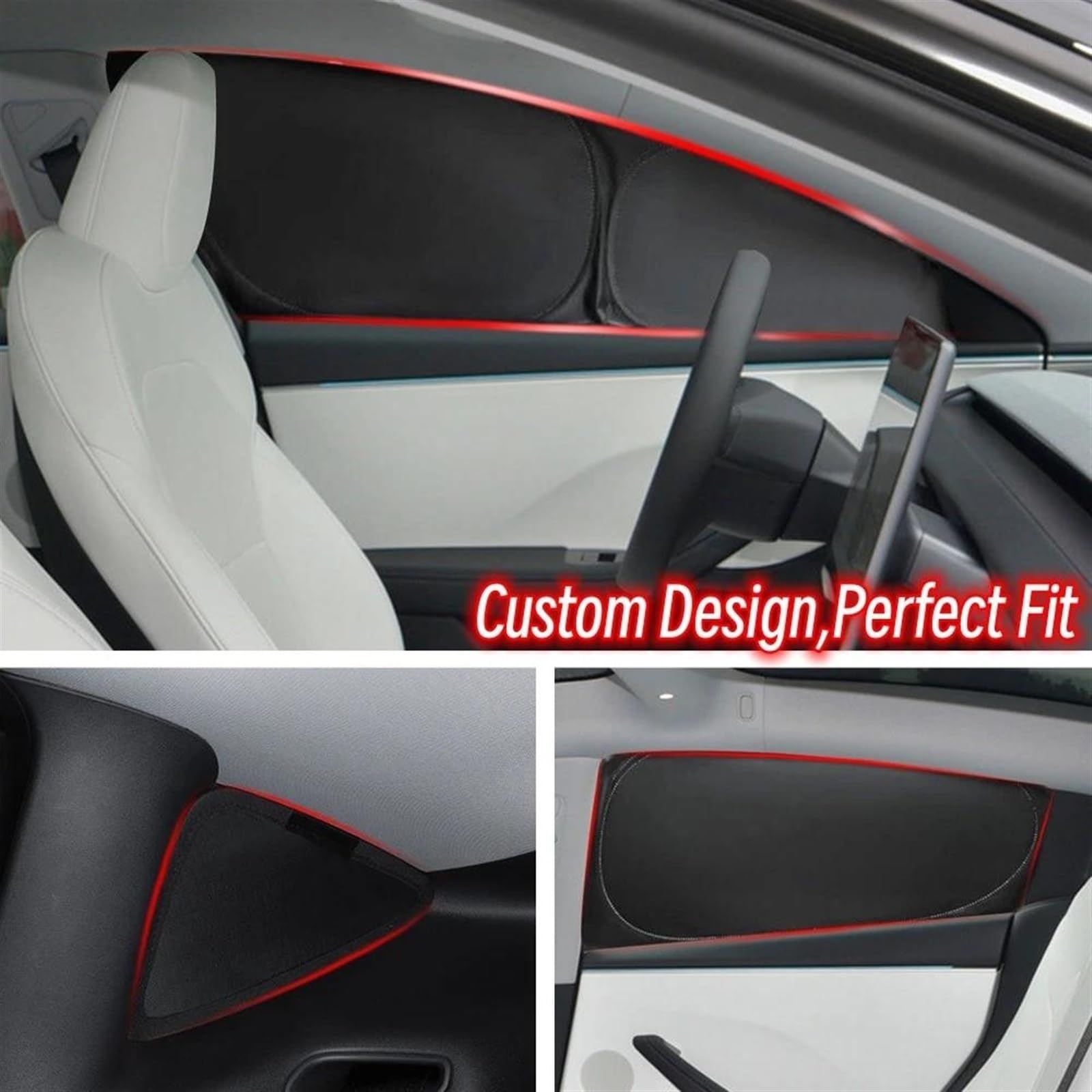 Parasole Finestrino Auto Per Tesla Per Model Y Parasole Per Finestrini Laterali Auto Visiera Parasole Parabrezza Anteriore Posteriore Protezione La Privacy Schermo