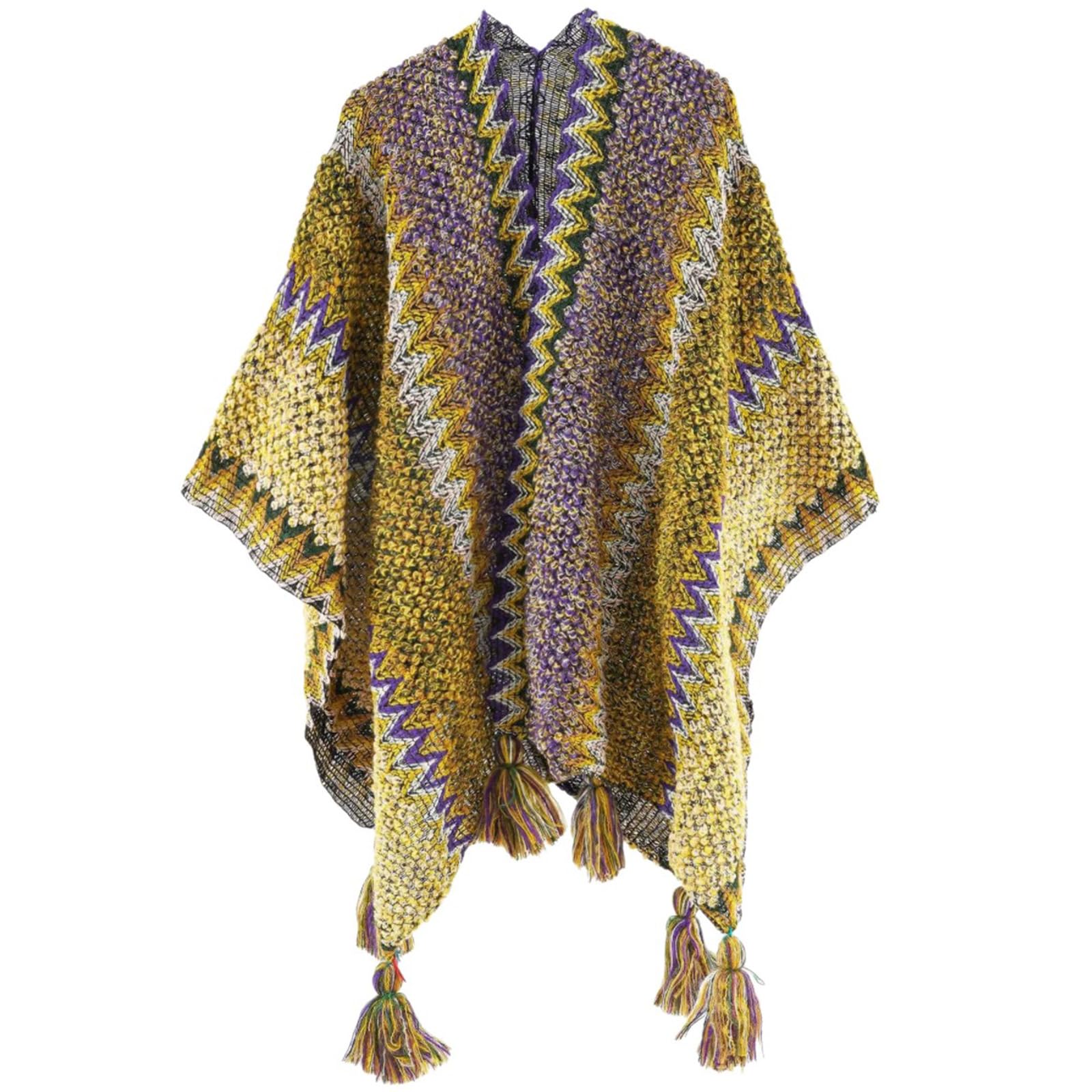 Écharpe poncho avec devant ouvert chaud et pull d'hiver drapé haut de gamme - 7