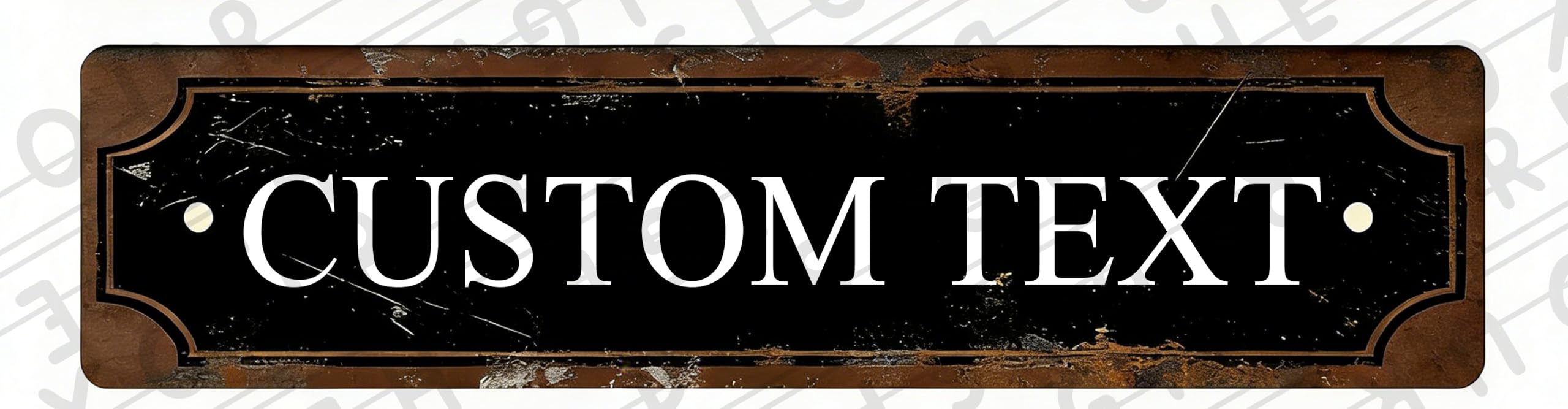 Nggbbdygb Black-6 Personalized 16X4 Metal Sign Custom Message Weatherproof Home Yard Door Wall Decor