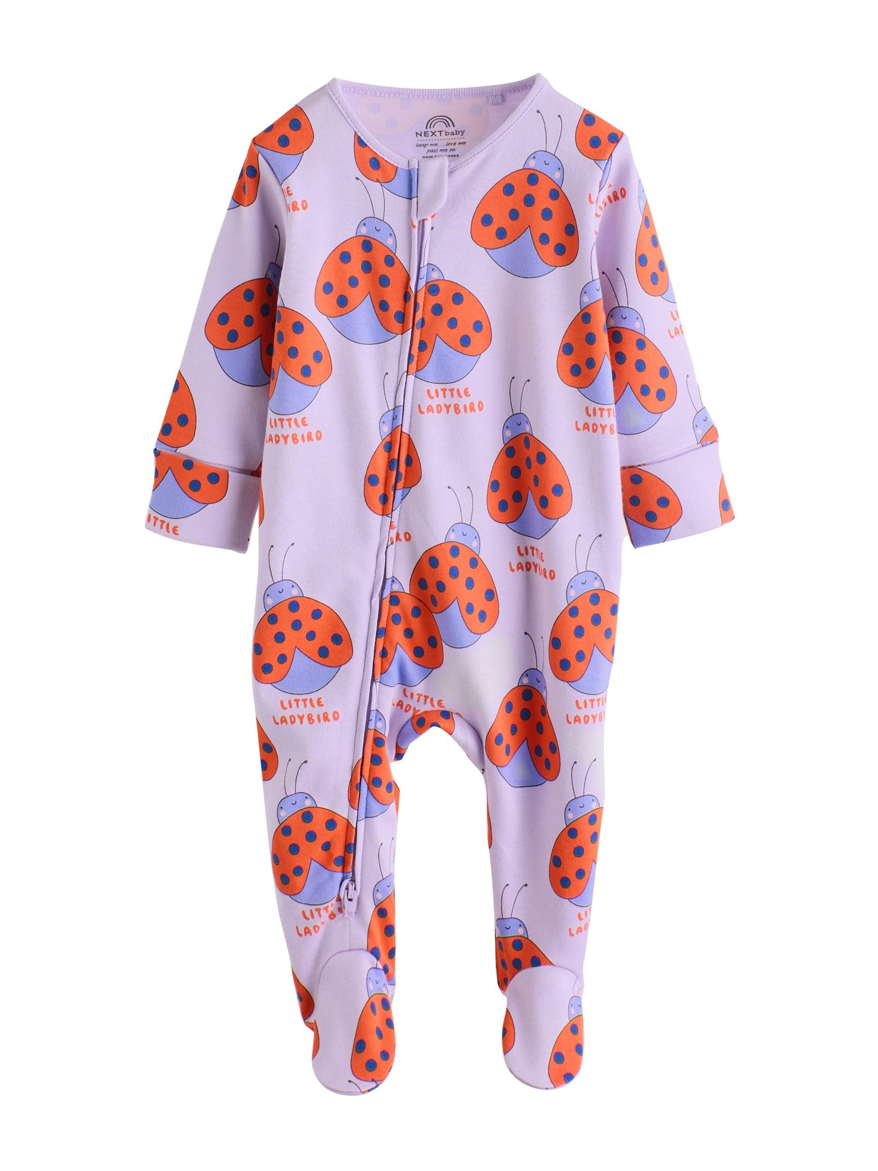 NEXT Bambina Confezione da 3 Tutine Bebè con Zip bidirezionale