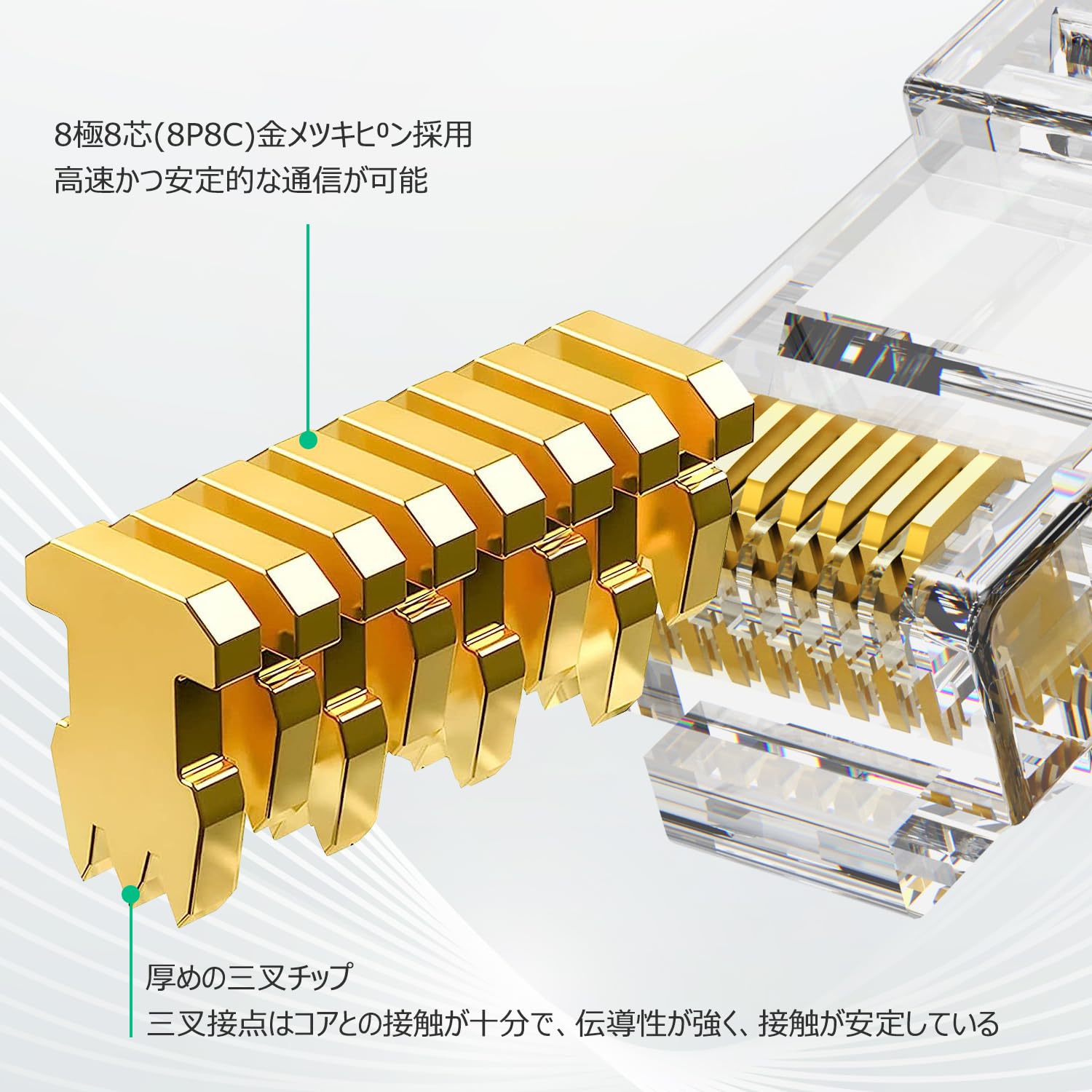 LAN RJ45 モジュラーコネクタ 8P極 Cat5 オス モジュラープラグ LAN RJ45 モジュラーコネクタ 8P極 Cat5 オス モジュラープラグ