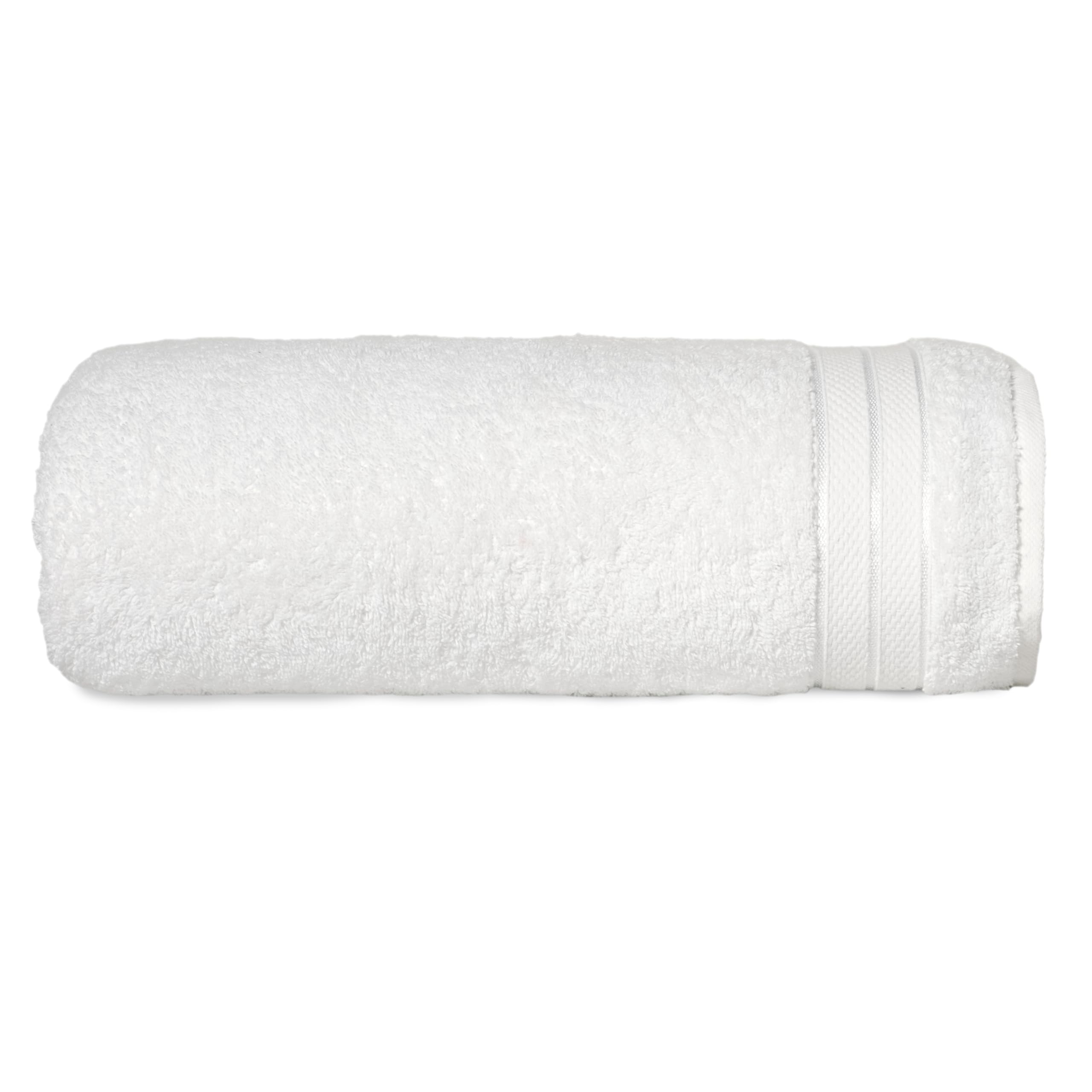 Elegant Comfort Three Line Popcorn Towel Set for Bathroom 35 x 70 inches, Premium Hotel Quality 1-Pack Jumbo Towels, 100% Turkish Cotton, Soft and Durable, Quick Dry and Highly Absorbent, White