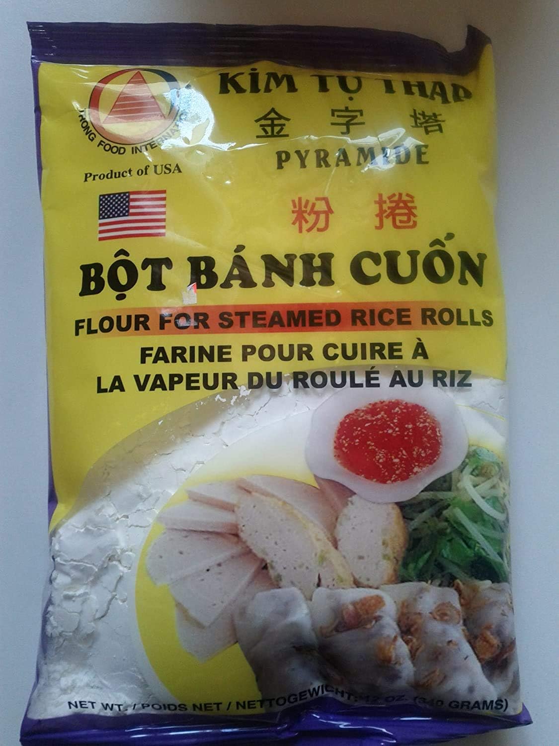 Flour for Steam Rice Rolls (Banh Cuon) - 12 Oz. by Kim Tu Thap