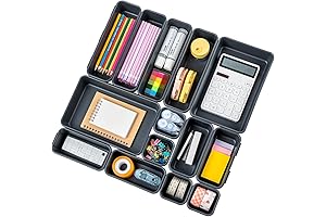 14PC Plastic Desk Drawer Organizer Tray Set: The Ultimate Organization Solution