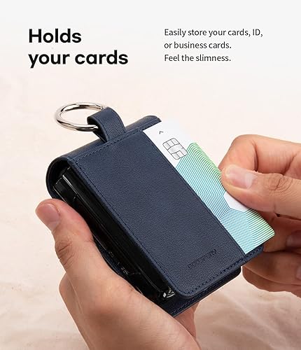 Miniatura 2 de GOOSPERY Funda tipo cartera con anillo para tarjeta compatible con Galaxy Z Flip 4, tarjetero y bolsillo de almacenamiento de piel sintética de alta