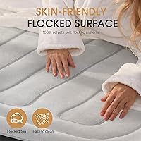 Vista 4 de DIVON Colchón de aire Queen con bomba integrada, colchón inflable con patrón de ondas en 3 minutos, colchón inflable rápido de 18 pulgadas, colchón