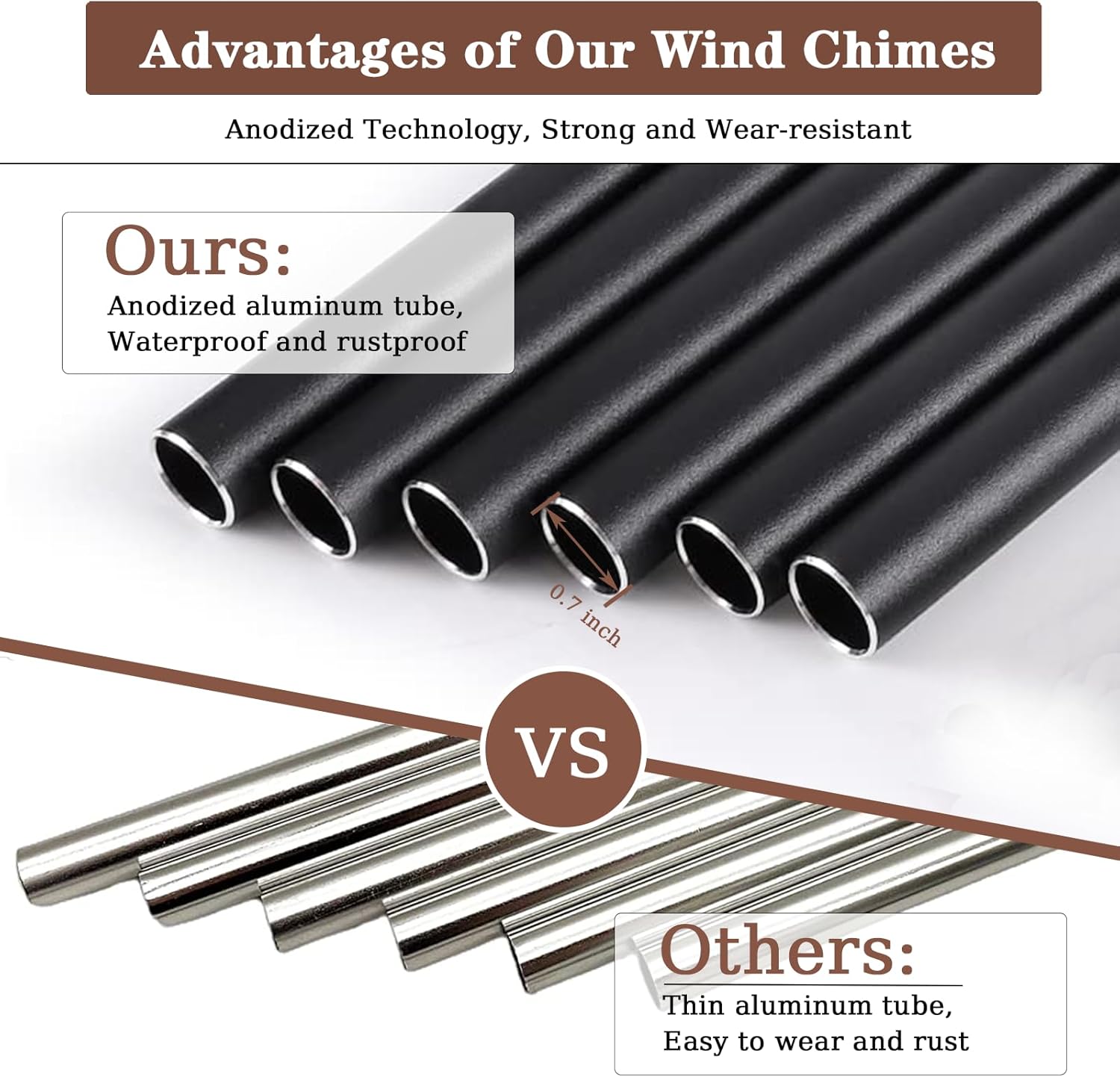 Memorial Gifts for Loss of Brother, Memorial Wind Chimes for Loss of Brother, Loss of Brother Sympathy Gifts, Bereavement Condolence Funeral Gifts for Loss of Brother - Image 5