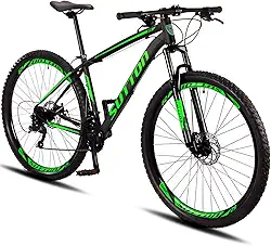 Bicicleta Aro 29 Sutton Gold 24V Freio a Disco Quadro de Alumínio 24 Marchas com Suspensão