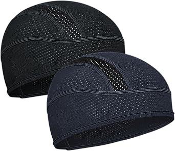 Skull Caps for Men Cooling Helmet Liner, Sweat Wicking Cycling Cap Under Helmet Mesh Bike Hat for Football